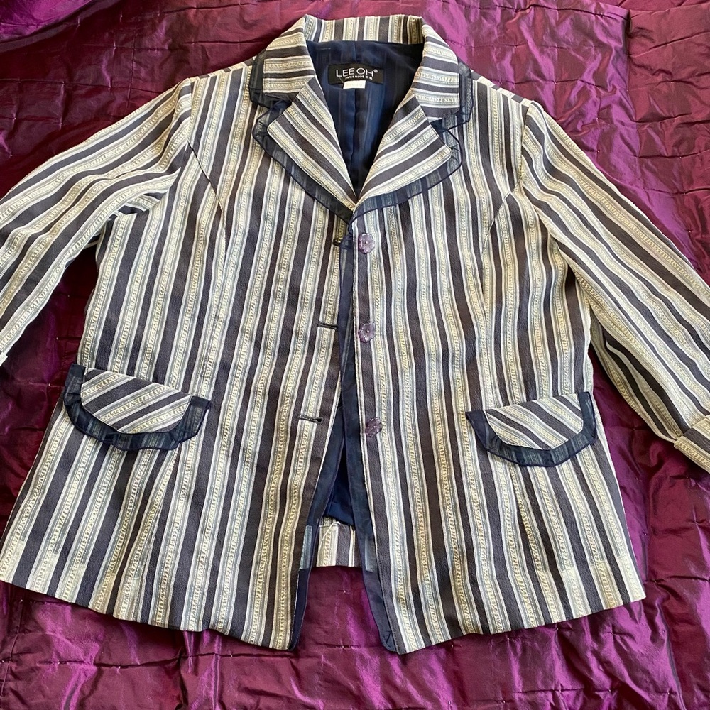 Lightweight Striped Blazer